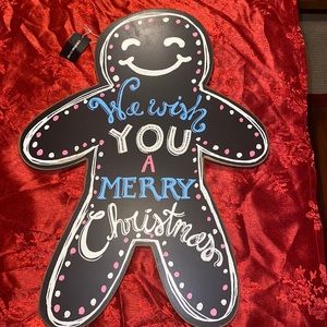 Creativeco-op Gingerbread Sign 21” WE WISH YOU A MERRY CHRISTMAS